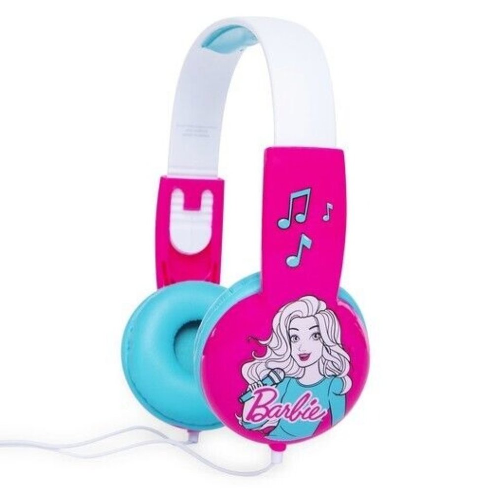 Barbie Kid Safe Headphones Built-In Volume Limiter Controls Ages 3-9 years